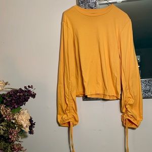 ASOS Balloon Sleeve Yellow Shirt